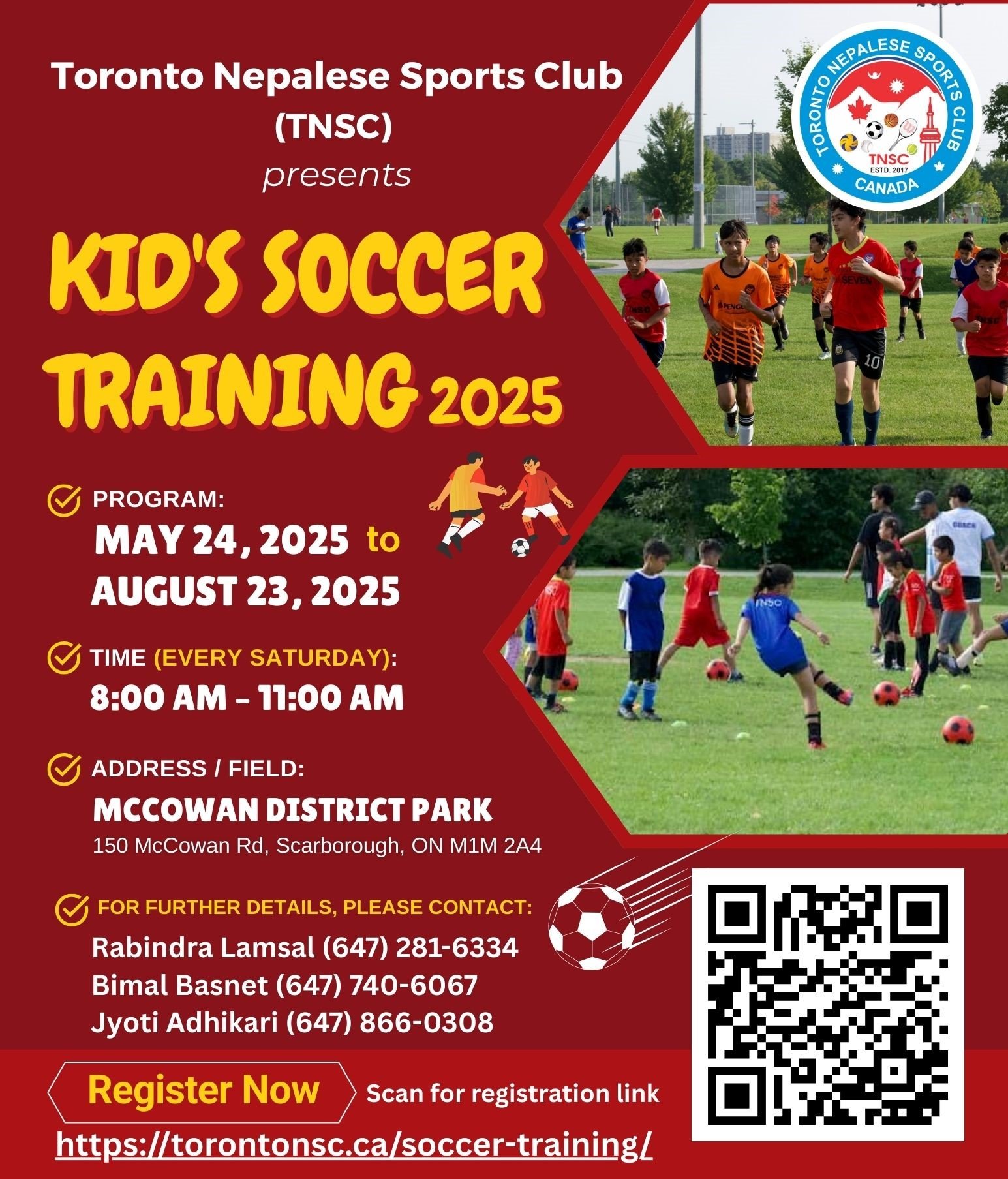 KID'S SOCCER - TNSC Soccer Training 2025 KID'S SOCCER - TNSC Soccer Training 2025